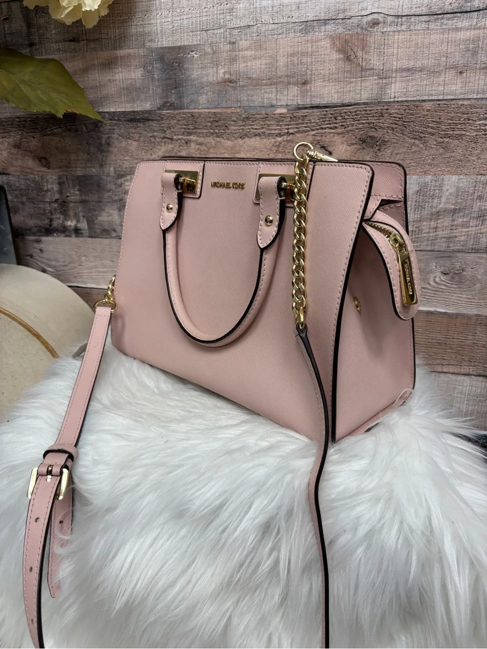 Michael Kors Pink w/ Gold Hardware Versatile Bag